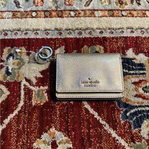Kate Spade New York Wallet Glitter Goldish